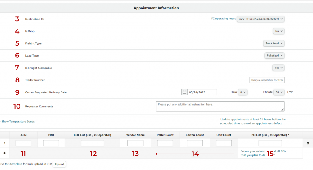 Amazon Carrier Rules how to deliver pallets at FBA centers