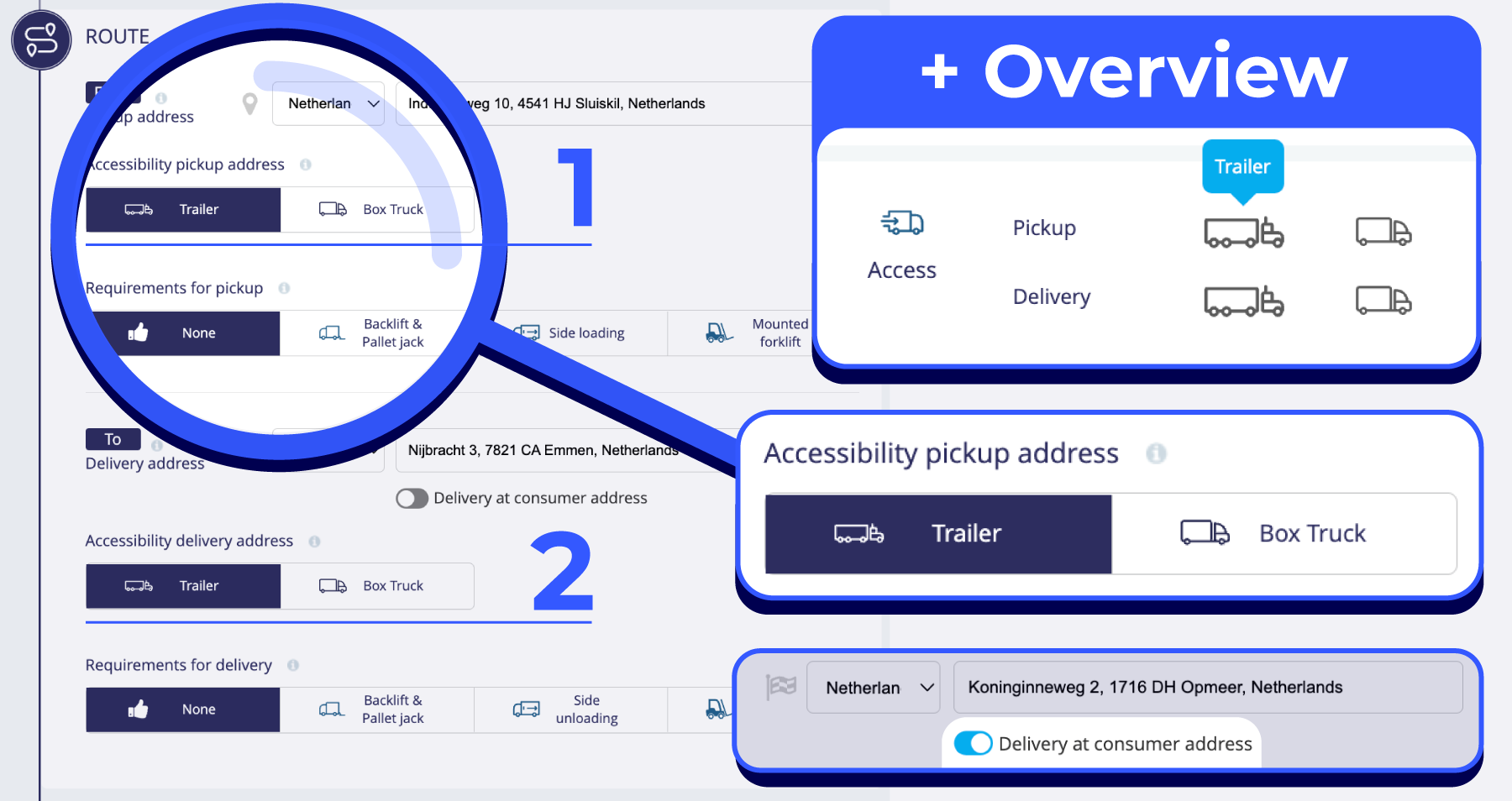 New platform feature: Accessibility for loading and unloading location
